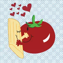 番茄汁红草莓夹艺术.番茄图案