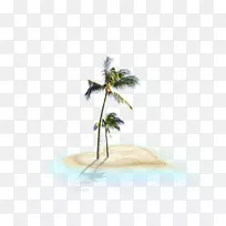 沙滩树剪艺术-沙滩