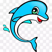 海豚动画剪辑艺术-蓝色海豚宝宝