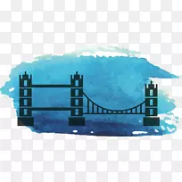 伦敦水彩画-蓝桥