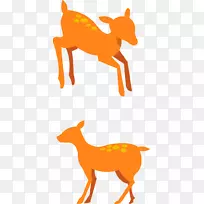 火狐鹿剪贴画-黄鹿