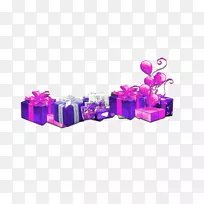 礼品图案设计紫色-紫色礼品盒形象