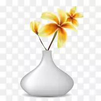 花瓶静物摄影-黄花花瓶