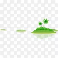 槟榔科海岛图标-鲜夏绿岛载体
