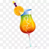 橙汁软饮料橙汁饮料玻璃杯鸡尾酒