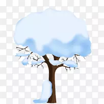 树雪剪贴画.雪树