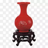 花瓶陶瓷-古典景德镇陶瓷花瓶灯