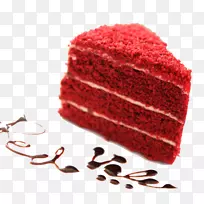 红天鹅绒蛋糕糖霜层蛋糕巧克力蛋糕纸杯蛋糕