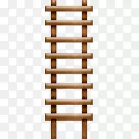 梯木楼梯-美丽的棕色梯子