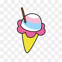 冰淇淋蛋卷冰糕夹艺术-冰淇淋