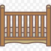 婴儿床可伸缩图形家具.木制床