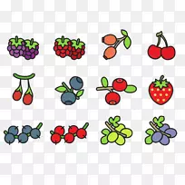 水果摩丝浆果夹艺术-红葡萄蓝莓果