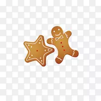 姜饼人圣诞装饰饼干卡通材料饼干