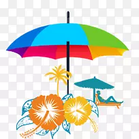 沙滩剪贴画-创意伞