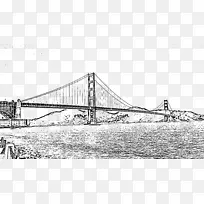 金门大桥黑白悬索桥桥
