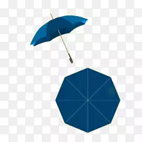 伞圈剪贴画-新鲜蓝色伞