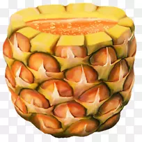 夏威夷美食夏威夷比萨饼菠萝夹艺术创意菠萝
