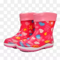 粉红儿童惠灵顿靴子设计师-儿童雨靴