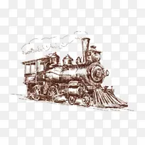 铁路运输蒸汽机车牵引列车