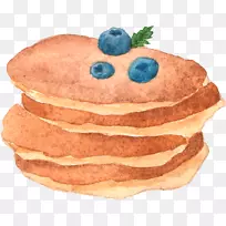 薄煎饼甜甜圈面包店牛角面包蓝莓面包