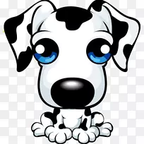 罗威勒小狗画夹艺术-卡通形象，卡通可爱小狗