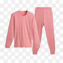 睡衣t恤套装粉红色西服
