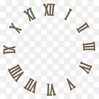 时钟面对罗马数字系统数字时钟