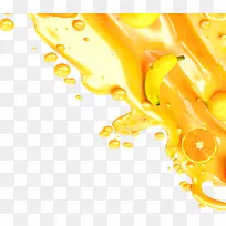 橙汁黄色壁纸-香蕉柠檬橙汁黄色背景