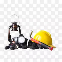 采煤木柴开采天然气头盔灯接触矿井