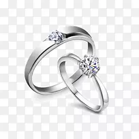 订婚戒指立方氧化锆结婚戒指珠宝钻石戒指