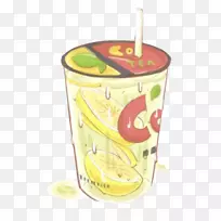 果汁碳酸饮料柠檬水食品插图.柠檬水手绘材料图片
