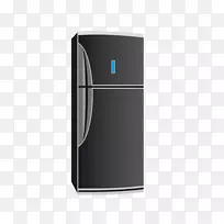 家用电器、电力网络配电板断路器-黑色单门冰箱