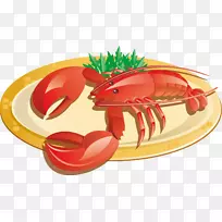 龙虾蟹碟夹艺术-龙虾