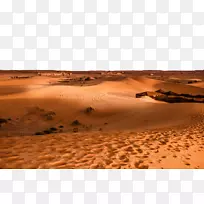 摩洛哥撒哈拉erg chigaga沙丘景观-沙漠村图片