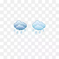 雨雹天气-天气符号，雨