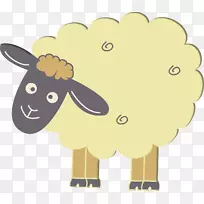 羊牛山羊画卡通-绵羊