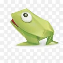 青蛙纸折纸插图-青蛙创作