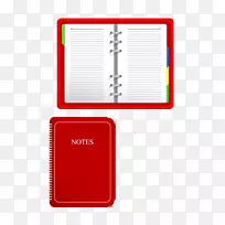 笔记本电脑红色笔记本记事本-红色笔记本记事本