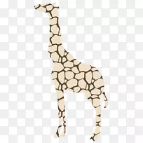 长颈鹿动物剪贴画-长颈鹿创意