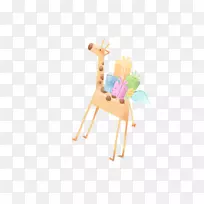 长颈鹿卡通插图长颈鹿玩具
