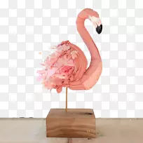 火烈鸟丹顶鹤鸟创意-创意面料设计粉红鹤