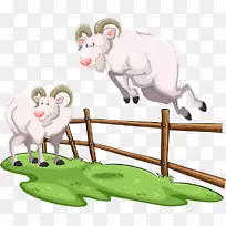 山羊-免费剪贴画-跨栏山羊