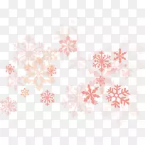 雪花-可爱的粉红雪花
