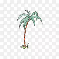 槟榔科插图-红绿椰子树