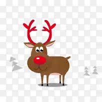 麋鹿圣诞-可爱的驯鹿