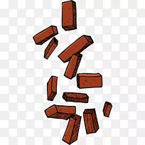 砖坯摄影免版画插图一片红砖