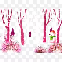雪人卡通可爱壁纸-可爱雪人
