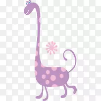 恐龙紫色剪贴画-紫色恐龙