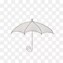 白色雨伞黑色图案伞