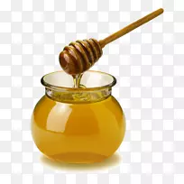 蜂蜜汤匙捏杯蜂蜜